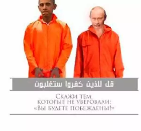Photos: ISIS Releases Magazine Which Shows Obama & Putin In Prisoner Jumpsuits